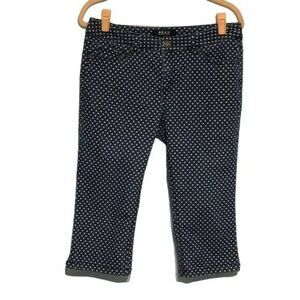 Beau Dawson Polka Dot Stretch Capri Pants Size 10
